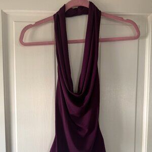 Urban Outfitters Plum Cowl Neck Halter Top Going Out Top